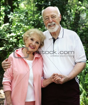 Senior Couple Holding Hands