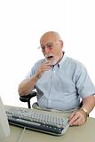 Senior Man Shocked Online