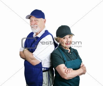 Senior Working Couple