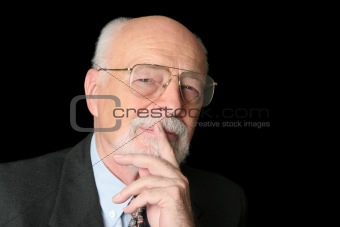 Stock Photo of Intelligent Senior Man