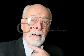 Stock Photo of Surprised Senior Man 