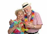 Vacation Seniors With Cocktails