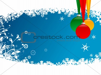 christmas balls with snow flake