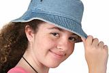Girl Tipping Hat