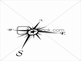 Compass panel on white background, illustration