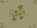 Floral Vector illustration of olive background