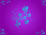 Floral Vector illustration of purple background