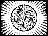 Grunge vector floral background