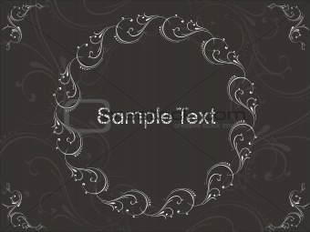 Illustration of floral sample text backround