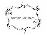 Sample text on floral background in white, vector wallpaper 