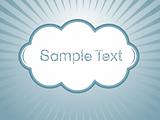 Sample text on light sea green background, vector 