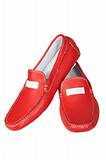 Red low shoes