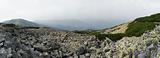 mountain stony overcast view