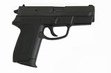 9mm semi automatic handgun isolated on white