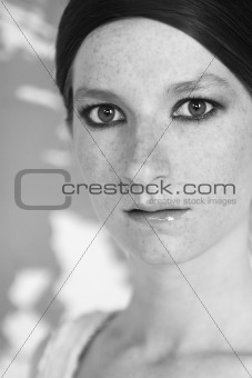Black and white with freckles