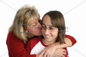 Mom Kisses Boy