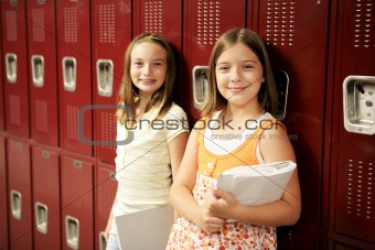 Students by Lockers