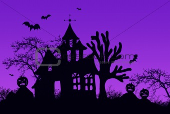 Haunted halloween house