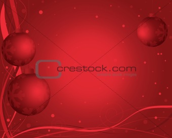Red Christmas Ornament Card