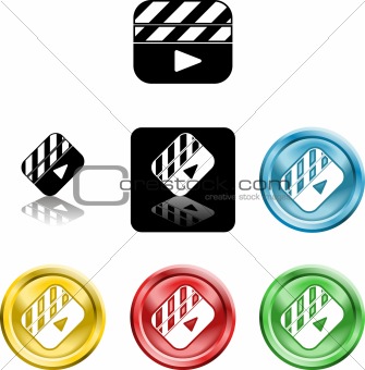 Film Clapper icon symbol