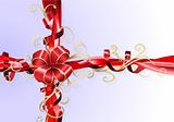 Gift ribbon and bow background
