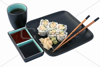 Sushi Dinner Isolated