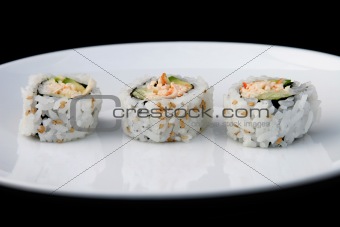 Sushi On White Plate 1