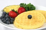 Waffles & Fruit Closeup