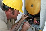 Air Conditioning Repairman Working