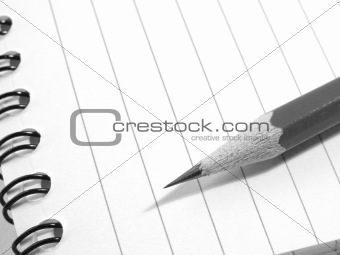 notepad with pencil