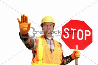 Construction Stop Isolated