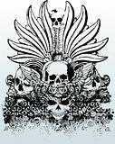 Tribal skull vector illustration
