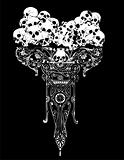 Goth skulls  vector illustration