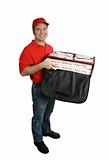 Pizza Delivery Full Body Isolated