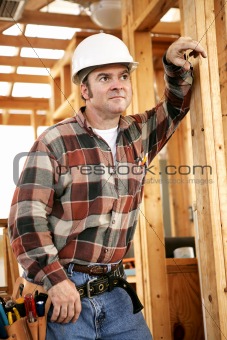 Thoughtful Construction Worker