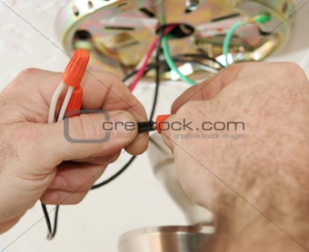 Electrician Connecting Wires