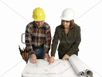 Engineer & Congractor Review Blueprints