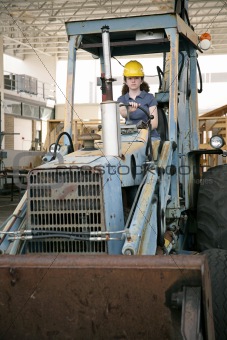 Female Heavy Equipment Operator