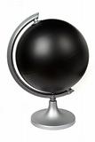 Black blank globe