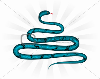 Blue New Year snake