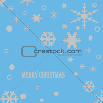 Blue christmas card