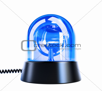 blue flashing light