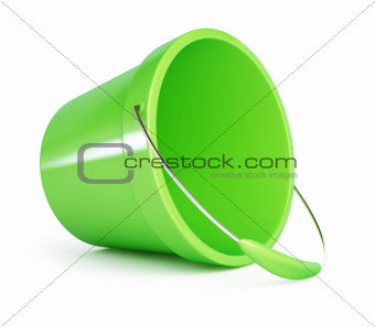 baby green plastic bucket
