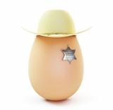 egg sheriff hat