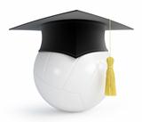 volleyball ball graduation cap