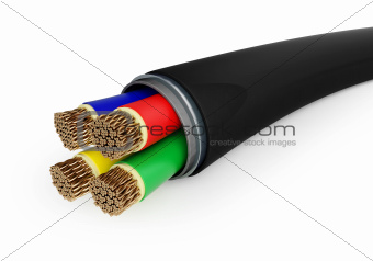 black electrical cable 
