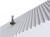 Businessman is climbing stairs
