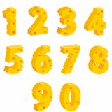 Cheese  decorative numbers