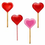 Lollipops Form Of Hearts Set