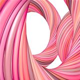 3d abstract render pink red organic wave pattern